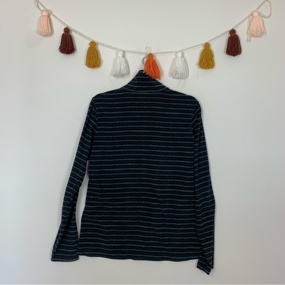Columbia Black Gray Stripe Half Zip Pullover Sweatshirt Size Medium - Picture 11 of 11